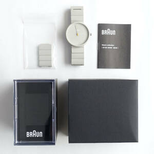 BRAUN Watch ブラウンウォッチ / BN0171GYGYG グレー セラミックケース・セラミックリンク / 電池式 クォーツ / 38mm メンズ / バウハウス