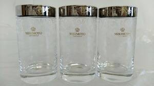 MIKIMOTO ビールグラス 3客 ミキモト グラス コップ 洋食器