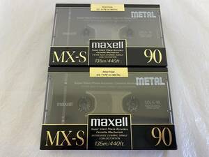 [ new goods unopened ] maxellmak cell MX-S 90 2 pcs set METAL metal position TYPEⅣ cassette tape Hitachi mak cell that time thing Showa Retro 4