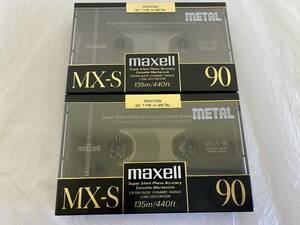 [ new goods unopened ] maxellmak cell MX-S 90 2 pcs set METAL metal position TYPEⅣ cassette tape Hitachi mak cell that time thing Showa Retro 5