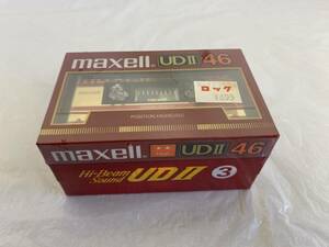 【新品未開封】 maxell マクセル UDⅡ UD2 46 46分 3本組 3本セット ハイポジション TYPEⅡ カセットテープ 日立マクセル 昭和レトロ