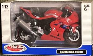 レッド 1/12 SUZUKI GSX R1000 ダイキャスト バイク DIE CAST METAL SPEED ZONE 正規ライセンス品 フィギュア オブジェ ミニカー スズキ