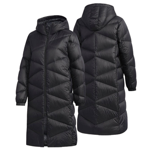  remainder little XL Adidas lady's real down long coat inspection natural jacket hood f-ti Parker bench coat black black OT