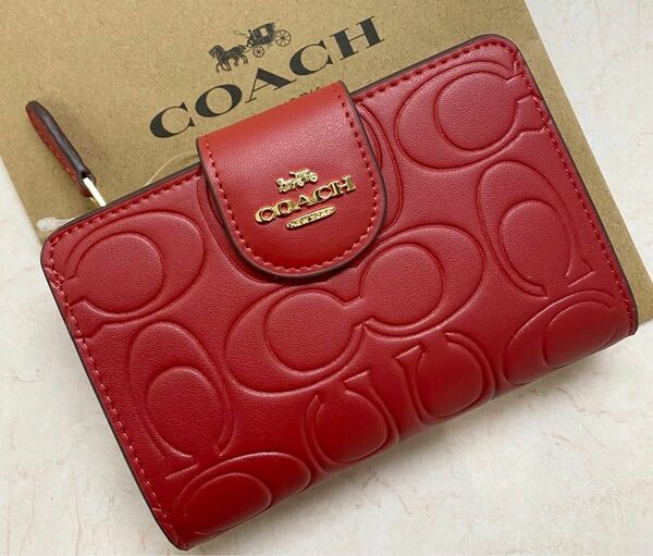 [新品未使用]COACH二つ折り財布　ミニ財布