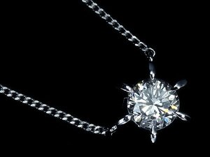 KV10718SS【1円～】新品【RK宝石】≪DIAMOND≫ 極上ダイヤモンド 大粒0.75ct!! Pt850 高級 一粒ダイヤ ネックレス ダイヤ