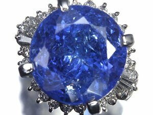 RM10843SS【1円～】新品【RK宝石】≪Tanzanite≫ 超希少!! 天然タンザナイト 特大11.52ct! 極上ダイヤモンド Pt900 高級リング ダイヤ