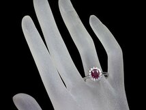 KK10895S【1円～】新品【RK宝石】≪RUBY≫ 妖艶な輝き!! 上質天然ルビー 大粒1.025ct!! 極上ダイヤモンド Pt900 高級リング ダイヤ_画像4