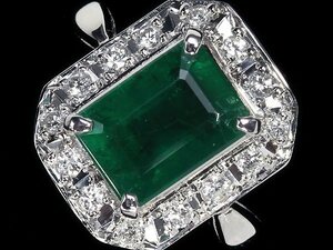 MV10964SS【1円～】新品仕上【RK宝石】≪Emerald≫ 濃厚カラー!! 上質エメラルド 大粒2.07ct!! 極上ダイヤモンド Pt900 高級リング ダイヤ