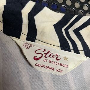 日本製 スターオブハリウッド starof hollywood ゼブラ柄 長袖シャツ XLサイズ 全体的にシワあり 東洋 sunsurf サンサーフ