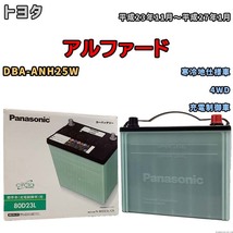 国産 バッテリー パナソニック circla(サークラ) トヨタ アルファード DBA-ANH25W 平成23年11月～平成27年1月 N-80D23LCR_画像1