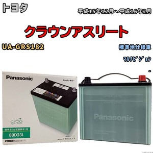 国産 バッテリー パナソニック circla(サークラ) トヨタ クラウンアスリート UA-GRS182 平成15年12月～平成16年2月 N-80D23LCR