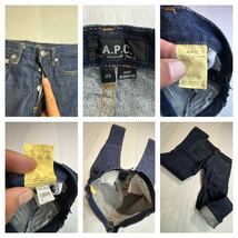 A.P.C. アーペーセー　濃紺デニム　petit STANDARD プチスタンダード　赤耳　ボタンフライ　ジーンズ　パンツ W25 約68cm インディゴブルー_画像2