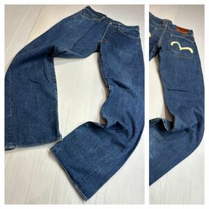 EVISU Evisu e винт NO3 LOT2001? белый утка me цвет .. Denim джинсы брюки W31 L35 31 × 35 примерно 79cm индиго голубой 