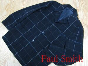 ★ポールスミス PoulSmith★メンズ ステンカラーデザイン チェックウールジャケット★R60204014B