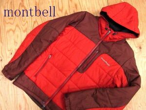 ★モンベル montbell★メンズ フラットアイアンパーカ レッド×ブラウン 1101388★R60211027A