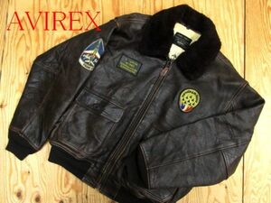 ★アヴィレックス AVIREX★本革 patrouille de France G-1 レザーフライトジャケット★R60211025A