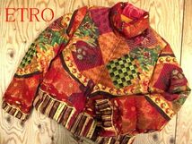 ★エトロ ETRO★レディース 総柄プリント ダウンジャケット イタリア製★R60211024A_画像1