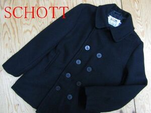 ★ショット Schott★メンズ U.S.740N メルトンウール ピーコート ブラック 40 USA製★R60218053A