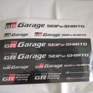 GRガレージ　ステッカー　シール　トヨタ　ガズーレーシング　TOYOTA　GAZOO Racing　新品