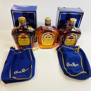 ICH【未使用品】 未開栓 Crown Royal クラウンローヤル カナディアン ウイスキー 750ml 40% 3本セット 〈214-240224-sm2-ICH〉