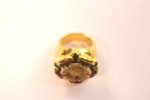 ICH【中古品】 Vivienne Westwood ヴィヴィアンウエストウッド TUDOR ROSE RING ローズリング S刻印 ゴールド 〈207-240214-ss6-ICH〉_画像3