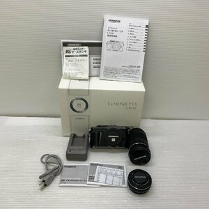 MIN【ジャンク品】 MSMK OLYMPUSミラーレス一眼カメラ ＰＥＮ Ｅ－ＰＬ１０ ＥＺダブルズームキット ブラック 〈94-240209-MK-1-MIN〉