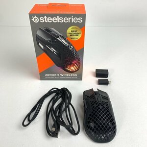 FUZ【中古美品】 MSMK SteelSeries AEROX5 ワイヤレス ゲーミングマウス 〈88-240207-YY-6-FUZ〉