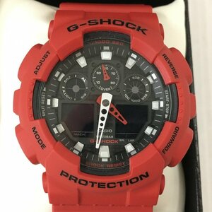 TEI 【ジャンク品】 CASIO G-SHOCK GA-100B-4AJF 腕時計 クォーツ カシオ ジャンク品 レッド 赤 〈196-240122-YO-13-TEI〉