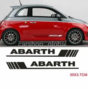 アバルト Abarth サイド ステッカー デカール 2枚セット 595/595c/500/ハッチバック/レコードモンツァ等 フィアット FIAT パンダ 6色有