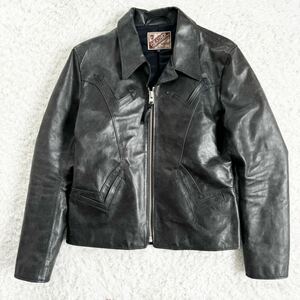 極美品【希少】Y’2 LEATHER ワイツーレザー 北欧産 馬革 ホースハイド ポニーハイド 日本製 シングルライダース レザージャケット 40