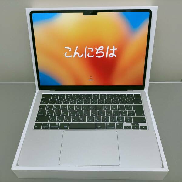 ★美品★ 13インチMacBook Air M2 2022 16GBメモリ 512GB SSD G15W4J/A シルバー MacOS13.6.3 Apple 0405