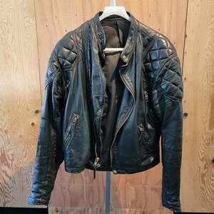 １９８１年　白タグ　激レア　Ｌａｎｇｌｉｔｚ Ｌｅａｔｈｅｒｓ　４２～４４（ＸＬ位）　ラングリッツレザー　パテッドキャスケード