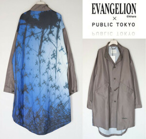  collaboration!50,600 jpy tag equipped [PUBLIC TOKYO× Evangelion ] Mod's Coat F size v4508