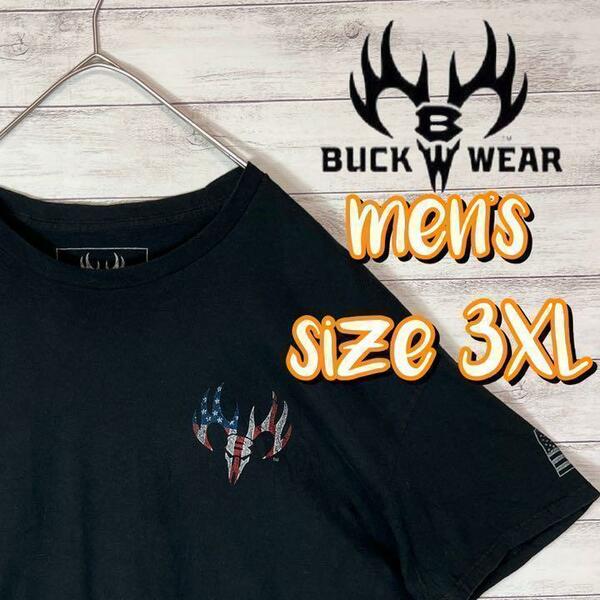 【US古着　送料無料】buck wear デザインTシャツ　サイズ3XL