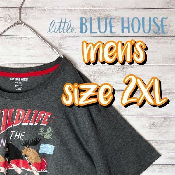【US古着　送料無料】little blue house デザインTシャツ
