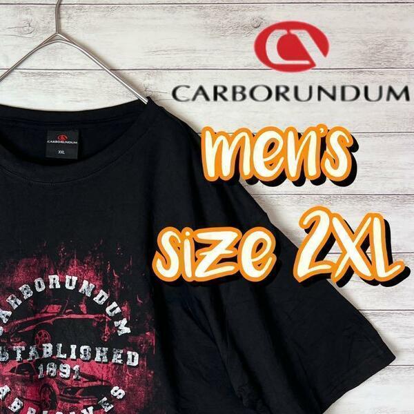 【US古着　一点穴有】carborundum デザインTシャツ サイズ2XL