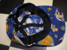 USA製 TWO BLONDES 総柄 キャップ 帽子 フリーサイズ エンジェル サンフェイス 天使 宇宙 惑星 ウロボロス_画像8