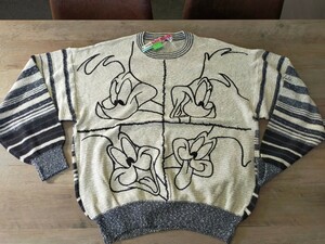 1円〜☆展示品☆GREENCLUBS グリーンクラブ Roadrunner ロードランナー 柄 セーター クリーニング済