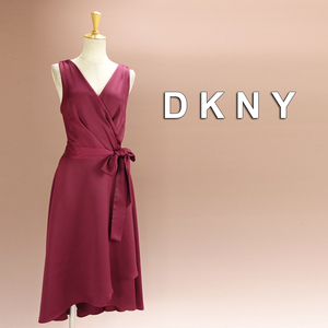 半額セール★新品 DKNY 14/19号 ダナキャラン 紫 Aライン ワンピース パーティドレス 大きいサイズ 結婚式 二次会 フォーマル 凛41KK0305