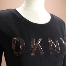 半額セール★新品 DKNY 17号～19号 ダナキャラン 黒 ピンクゴールド スパンコール ワンピース パーティドレス 長袖 大きいサイズ凛42WW2811_画像6