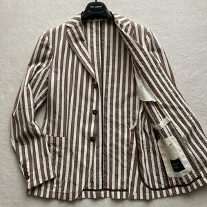  Tagliatore yellowtail laTAGLIATORE Brillasia soccer tailored jacket stripe [44] spring summer men's 