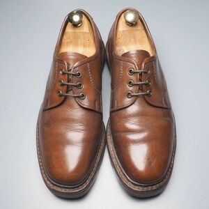 W1120//旧ロゴ/ヴィンテージ*パラブーツ/Paraboot*メンズ/プレーントゥ/レザーシューズ/革靴/茶/ブラウン