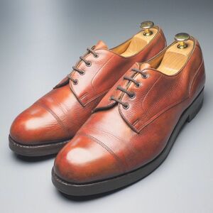 W1114//*エドワードグリーン/EDWARD GREEN*メンズ8/8.5/ストレートチップ/キャップトゥ/レザーシューズ/革靴/茶/ブラウン