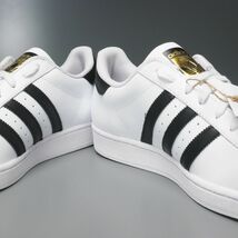 GP4185//未使用/2023年製*アディダス/adidas*メンズUS10.5/スーパースター/レザースニーカー/ローカット/靴/白×黒/ホワイト×ブラック_画像6