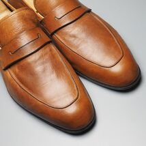 GP4110//*ベルルッティ/Berluti*メンズ7/アンラインド/コインローファー/ペニーローファー/レザースリッポン/革靴/茶/ブラウン_画像5