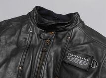 TG1765◎B's LEATHER BIKERS KADOYA カドヤ キルティングライナー 牛革 レザージャケット バイク ライディングジャケット サイズL_画像3