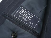 STH0749//*ポロラルフローレン/Polo by Ralph Lauren*メンズA6/カシミア混/3Bストライプスーツ/セットアップ/ジャケット＋スラックス/紺_画像6