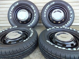 ★展示品★165/70R12　ホワイトレター ヴィツァー マックスパワー　ウェッズ　ネオキャロホイール１２インチマルチ　軽トラ.軽バン.軽車両