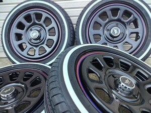 ★展示品★デイトナホイール　ヴィツァータイヤ　FORMULA X WSW　155/65R14インチ　ホワイトリボン　アゲ軽トラ　軽バン　軽車両等！