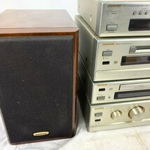 [R0935］中古現状品 ジャンク ONKYO (オンキョー) オーディオコンポセット 5点 アンプ CDプレーヤー MDデッキ チューナー ペアスピーカー_画像4